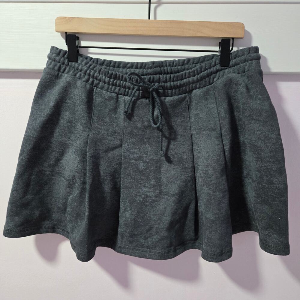 Anthopologie x Daily Practice Pull-On Washed Mini Skirt Grey Size L NWT - Picture 5 of 5